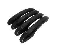 Avfpra Manija Puerta Exterior Coche Para Megane IV MK4 2016-2021 Cubierta Manija Puerta Accesorios Coche Pegatinas Juego Molduras Cromo Negro Lujo(No Smart Button-A)