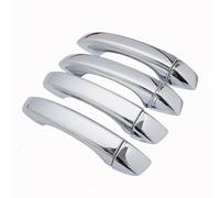 Avfpra Manija Puerta Exterior Coche Para MG Para HS 2018-2022, Manijas Puerta Coche Cromadas Fibra Carbono Cubierta Embellecedora Pegatinas Diseño(Silver no button)