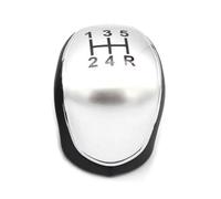 Avfpra Palanca De Cambios Para Mondeo Mk4 Para S-Max Para Focus Mk2 Para Kuga Brazo Palanca Cambios Cuero Bola Cabeza Perilla Cambio Marchas 5/6 Velocidades(5 speed silver)