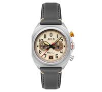 AVI-8 Bell X-1 Machbuster AV-4118 - Reloj cronógrafo para hombre, 41 mm, correa de piel, Camel marrón., Correa