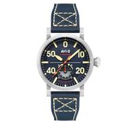 AVI-8 Dambuster Chadwick - Reloj de cuarzo para hombre de 43 mm con correa de cuero AV-4113, azul cobalto, Correa
