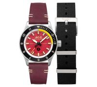 AVI-8 Flyboy Tuskegee Airmen - Reloj japonés de cuarzo mecánico para hombre de 48 mm con correa de cuero AV-4103, Rojo -, Japonés
