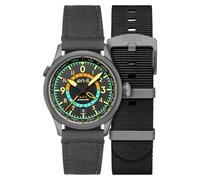 AVI-8 Flyboy Wingman Worldtimer GMT - Reloj automático para hombre de 41 mm con correa de piel AV-4120, Gris tropical, Tropical