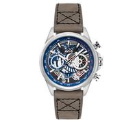 AVI-8 Hawker Harrier Matador - Reloj cronógrafo para hombre de 44 mm con correa de cuero AV-4125, Azul pizarra, Correa