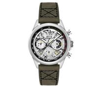 AVI-8 Hawker Harrier Matador - Reloj cronógrafo para hombre de 44 mm con correa de cuero AV-4125, Gris tormenta
