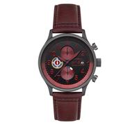 AVI-8 Hawker Hurricane AV-4011 - Reloj cronógrafo clásico para Hombre de 43,5 mm con Correa de Piel, Rojo Sangre