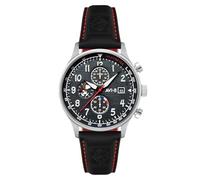 AVI-8 Hawker Hurricane Classic Chronograph Peanuts Snoopy Flying Ace - Reloj para hombre, 43 mm, edición limitada, color negro, con correa de cuero AV-4132-01, Ace Black
