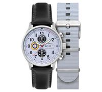 AVI-8 Hawker Hurricane AV-4011 - Reloj cronógrafo clásico para hombre de 43,5 mm con correa de piel, Azul desteñido, Correa