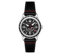 AVI-8 Reloj automático Flyboy Airmaster GMT para hombre de 40mm con correa de cuero AV-4128, Correa