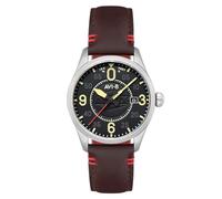 AVI-8 Reloj automático Spitfire Smith de 42 mm para hombre con correa de cuero AV-4090, Granito / Negro, Smith Automatic Airfix Edition
