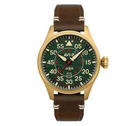 AVI-8 Reloj para hombre Hawker Hurricane Clowes automático de 46 mm, con correa de cuero genuino AV-4097, Pulsera