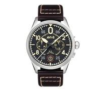 AVI-8 Spitfire Lock AV-4089 - Reloj de Cuarzo japonés para Hombre, 42 mm, cronógrafo, con Correa de Piel