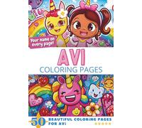 Avi Coloring Pages: Wow-Effect! Your name on every page - Avi coloring book - 6x9" - 50x Avi coloring page - Fantastic Gift