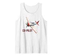 Aviación Avión Vintage Co-Piloto Avión Camiseta sin Mangas