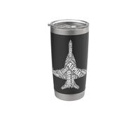 Aviación Fonético Alfabeto Palabras FA-18 Avión Militar Jet Vaso térmico de acero inoxidable de doble pared