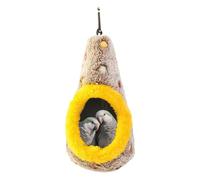 Avian Cocoon - Refugio de peluche para colgar, resistente a mordeduras, jaula de terciopelo, diseño de huevo, suave, ideal para salón, balcón, alféizar de ventana