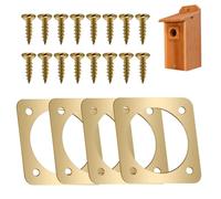 Avian Nest Guard - Protectores Protectores de Orificios de 4 Piezas | Protector De Casa De Pájaros De Metal, Armadura De De De Cobre, Depredador De Defensa De La Vivienda De Bluebird Orie