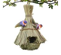 Avian Nesting Hut Kit, Decorative Bird Home Set, 7,2 x 4 pulgadas Eco Material con de suspensión segura, transpirable, tejido de fibra, Nature Inspired Rustic Style for Patio Garden Use