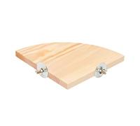 Avian Play Ledge - Tablero resistente a mordeduras, estante de pausa de recinto, cuadrado de aterrizaje cómodo de haya sin tratar, de estructura de escenario de entretenimiento con carcasa de