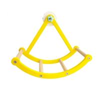 Avian Seesaw Perch - Mechanical Rotating | Interactive Wood Turning Wheel for Claw Health, Foot Muscle Exerciser for Lovebirds, Finches and Conures