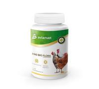 AVIANVET Pro Bio Flora Gallinas | Probiótico para Aves de Corral con Enterococcus faecium | Flora Intestinal, Salud Digestiva y Bienestar en Aves de Corral 500 g