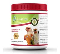 Avianvet Vitamina E + Se 125 g | Suplemento Vitamínico-Mineral Microgranulado para Aves Ornamentales | Mejora Fertilidad y Rendimiento Reproductivo