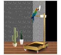 Aviario sólido para interiores y exteriores, de acero inoxidable, estante de siete formas, elevable, grande y mediano, soporte para loros con freno, estante para pájaros, suministros para pájaros,