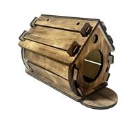 Aviary - Hanging Nest Shelter for Care | Rain Shade Defense, Ventilated Timber Box with Entry Circle & Rope Mount for Outdoor, Backyard, Garden and Yard