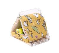 Aviary Retreat - Bird Nest for Small Pets | Warm Hangable Perch Toy with Soft Cushion & Weave for Parakeet Conure Cockatiel Canary Bunny Guinea Pig Chinchilla Lovebird Indoor Enrichment