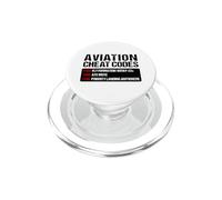 Aviation Cheat Codes Divertido Piloto Avion Transpondedor PopSockets PopGrip para MagSafe