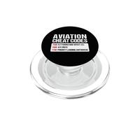 Aviation Cheat Codes Divertido Piloto Avion Transpondedor PopSockets PopGrip para MagSafe