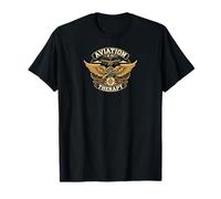 Aviation Is My Therapy Pilot Airplane Flying Design Camiseta