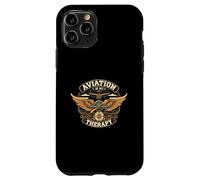 Aviation Is My Therapy Pilot Airplane Flying Design Carcasa para iPhone 11 Pro