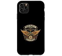 Aviation Is My Therapy Pilot Airplane Flying Design Carcasa para iPhone 11 Pro Max