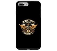 Aviation Is My Therapy Pilot Airplane Flying Design Carcasa para iPhone 7 Plus/8 Plus