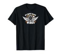 Aviation Pilot My Happy Place Has Wings Airplane Design Camiseta