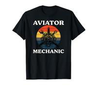 Aviator Mechanic Retro Aircraft Engine Aviation Camiseta