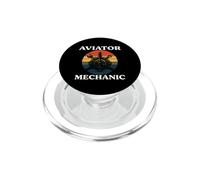 Aviator Mechanic Retro Aircraft Engine Aviation PopSockets PopGrip para MagSafe