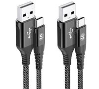 AviBrex [ 2m+2m Cable USB C carga rápida 3.1 A, cable de carga type c de nailon para i Phone 15 16 Pro Max, Samsung Galaxy S24 S23 S22 S21 S20 S10 S9 S8 Plus, Note, A71 A55 A52, Flip Pixel LG