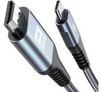AviBrex 4K Cable USB C a HDMI 0.5m, Adaptador 4K@UHD para Thunderbolt 4/3 Compatible con i Phone16 15 Plus Pro MAX, MacBook Pro/Air, iPad Pro, iMac, Galaxy S24/S23/S22/S21, Surface, XPS 15, etc.