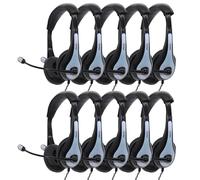 Avid AE-36 - Auriculares estéreo supraaurales Blancos con micrófono Boom (Paquete de 10)