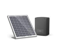 Avidsen Kit Solar Universal para Motor de Puerta Batiente o Corredera | Panel 20 W, cargador 12/24 V y 2 baterías de plomo 12 V/7 Ah; IP44, unos 10 ciclos/día; cable al motor no incluido.