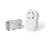 Avidsen Timbre Inalámbrico Enchufable con Botón Cinético Sin Pila | Botón cinético sin pila, receptor 230 V, 100 m en campo abierto, 9 melodías, 5 niveles hasta 80 dB y ampliable a 4 timbres.