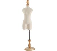 AviiSo Busto de Señora Forma de Vestido a Media Escala, Maniquí de Costura en Miniatura de tamaño Medio para Hacer Patrones (No tamaño Completo para Adultos) ( Color : White , Size : 1/2 Model )