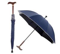 AVIITI Bastón Paraguas, Multifuncional Varilla Recta De Madera De Diseño De Mango Largo, Con Punta De Goma Antideslizante Segura,Azul,83cm/32.6inch