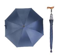 AVIITI Paraguas Bastón Regulable En Altura Parasoles Bastón Multifunción Dedicado Seguro Ligero Hombres Mujeres Muleta Paraguas,Azul,76~80cm/30~31inch