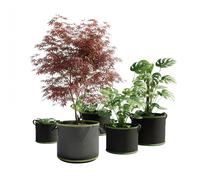Avilia - 5 recipientes para huerto de Tela Transpirable con Asas Resistentes, Ideales para huerto, Flores y árboles pequeños, fáciles de Mover y con Drenaje Natural para un Crecimiento Saludable de