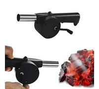 Avilia Alcachofa para barbacoa o chimenea manual de acero y plástico negro - Ideal para revivir en fuego en pocos segundos es ligero y fácil de usar - Control de la intensidad del soplo