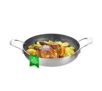 Avilia Cacerola alta de aluminio con dos asas de acero inoxidable de 24 cm - Reciclable y resistente hasta 300 °C - Compatibilidad universal con las placas de cocción - Lavable a mano - Antiadherente