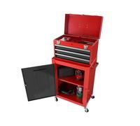 Avilia - Carro portaherramientas Profesional con 3 cajones deslizantes y Armario con Cerradura para Garaje y Taller, Estructura de Metal Barnizado, fácil de Mover